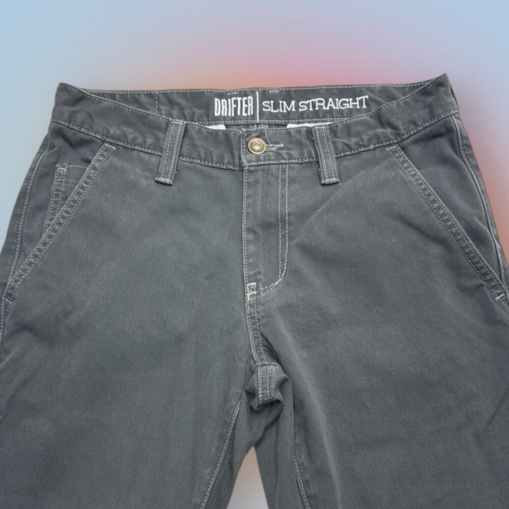 FREEWORLD Men’s 30 x 31 Gray DRIFTER Slim Straight Jeans